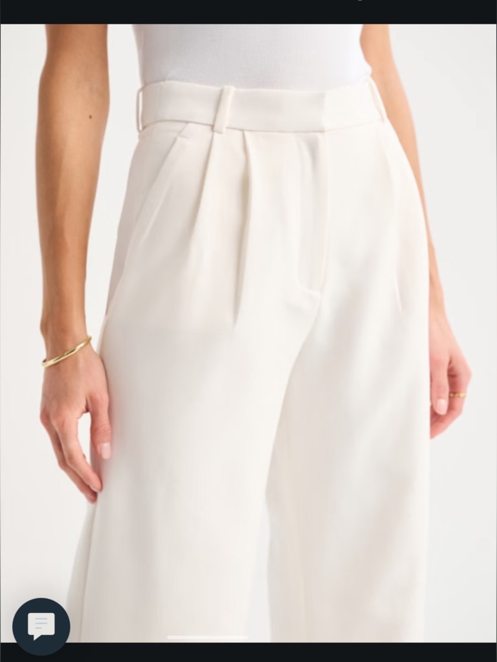 NWT Abercrombie & Fitch Sloan Tailored Wide Leg Pants (26 Short) - Picture 3 of 8
